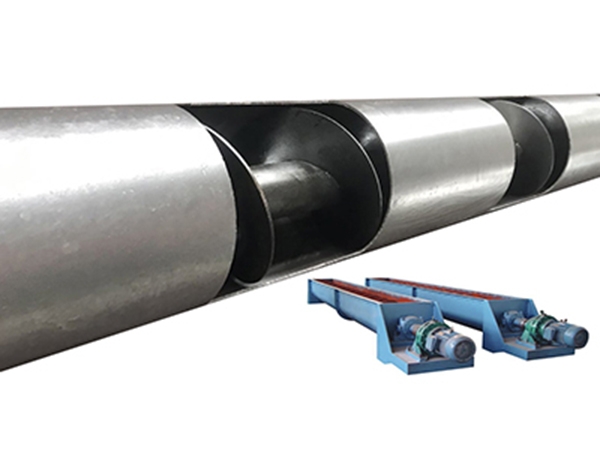 Tubular axial screw conveyor